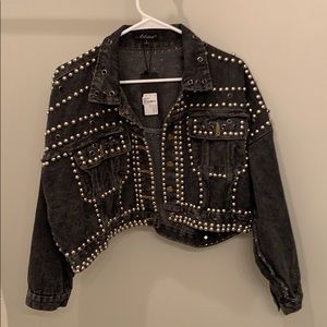 Studded Black Jean Jacket